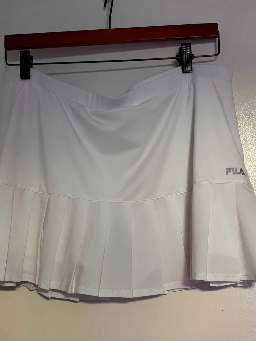FILA White Pleated Tennis Mini Skirt